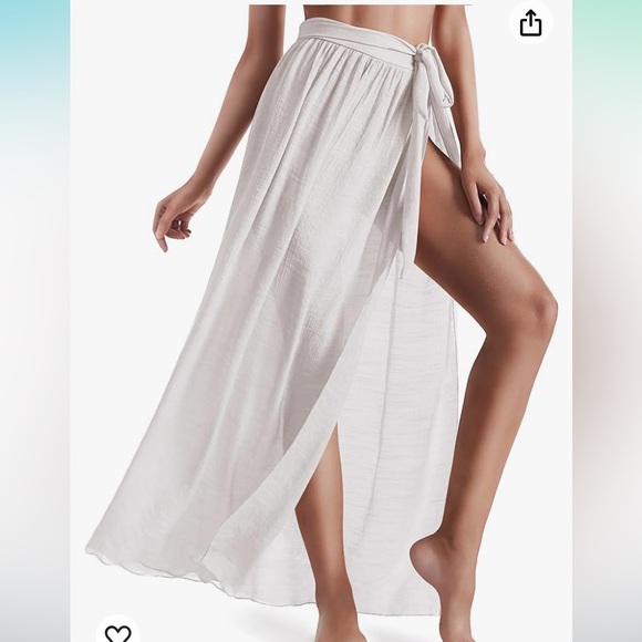 NWT DOSE white semi sheer swim cover-up one size 4–12 - Picture 1 of 11